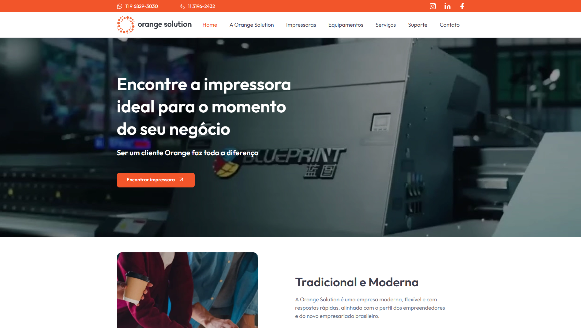 Soluções em Impressão | Orange Solution